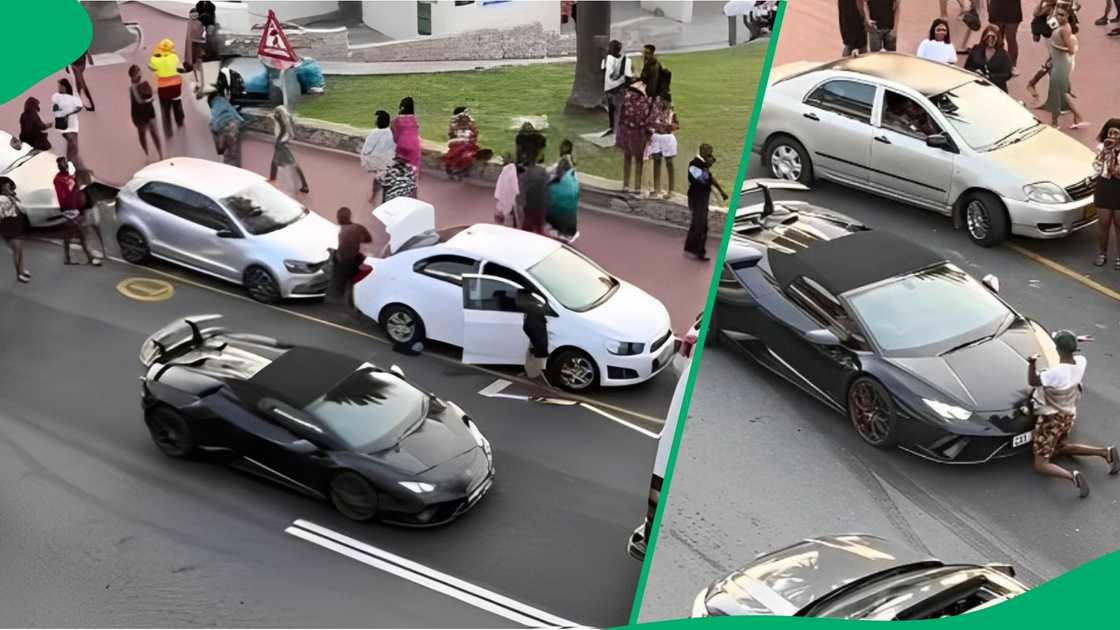Online users had mixed reactions about people's response to a Lamborghini. Online users had mixed reactions about people's response to a Lamborghini.