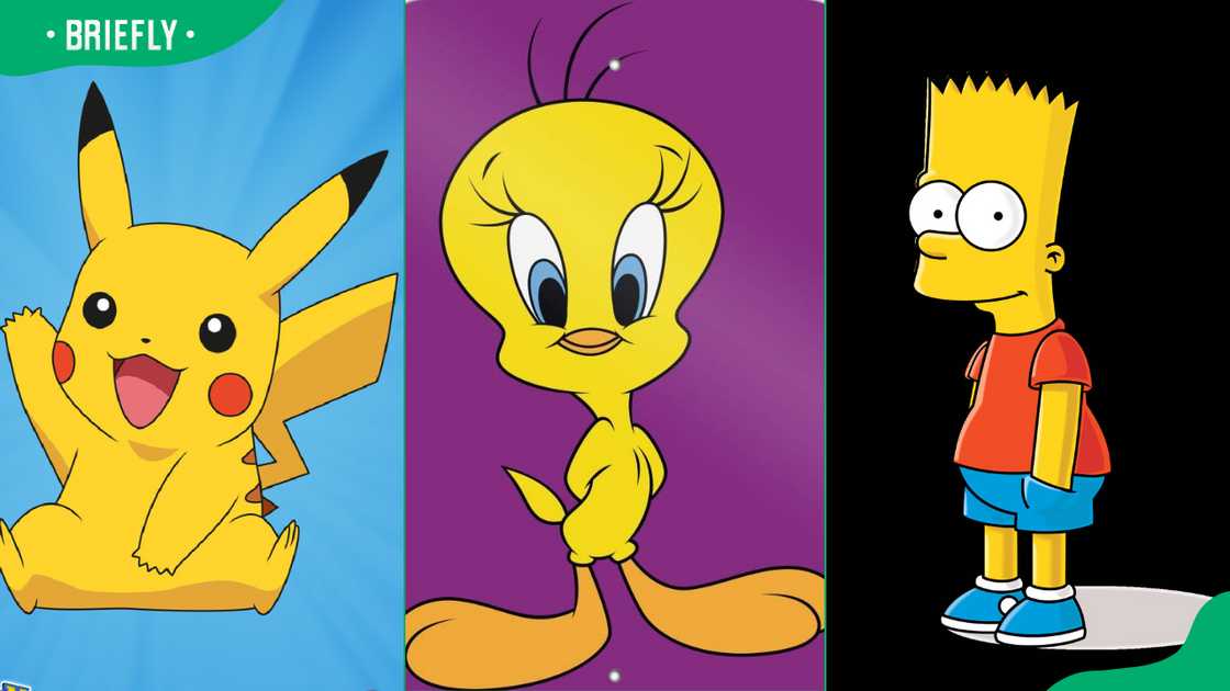 Yellow cartoon characters Yellow cartoon characters