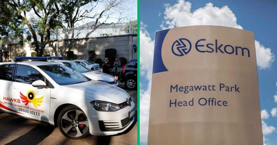 Hawks descended on an Eskom official who is suspected on accepting a bribe Hawks descended on an Eskom official who is suspected on accepting a bribe