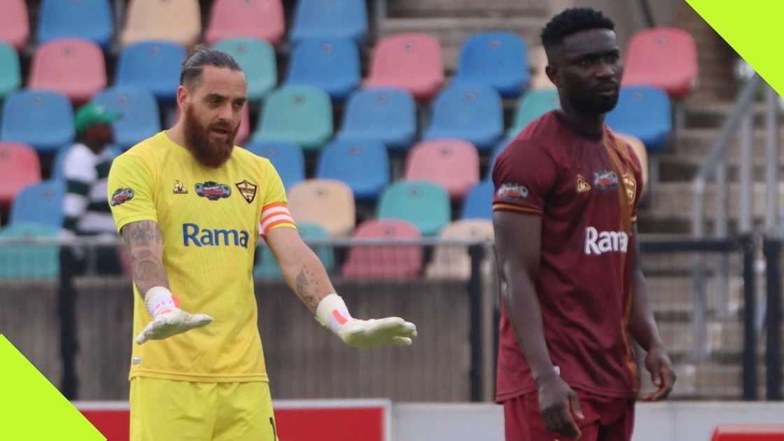 Stellenbosch FC players are disappointed after losing in the Carling Cup. Stellenbosch FC players are disappointed after losing in the Carling Cup.