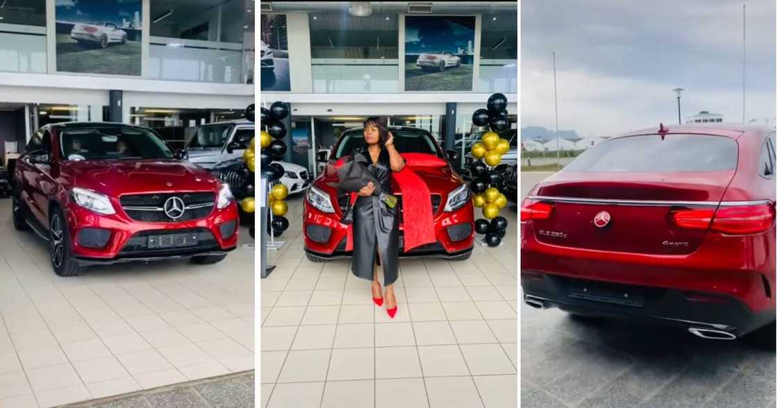 A woman bought a Mercedes SUV for her 40th birthday A woman bought a Mercedes SUV for her 40th birthday