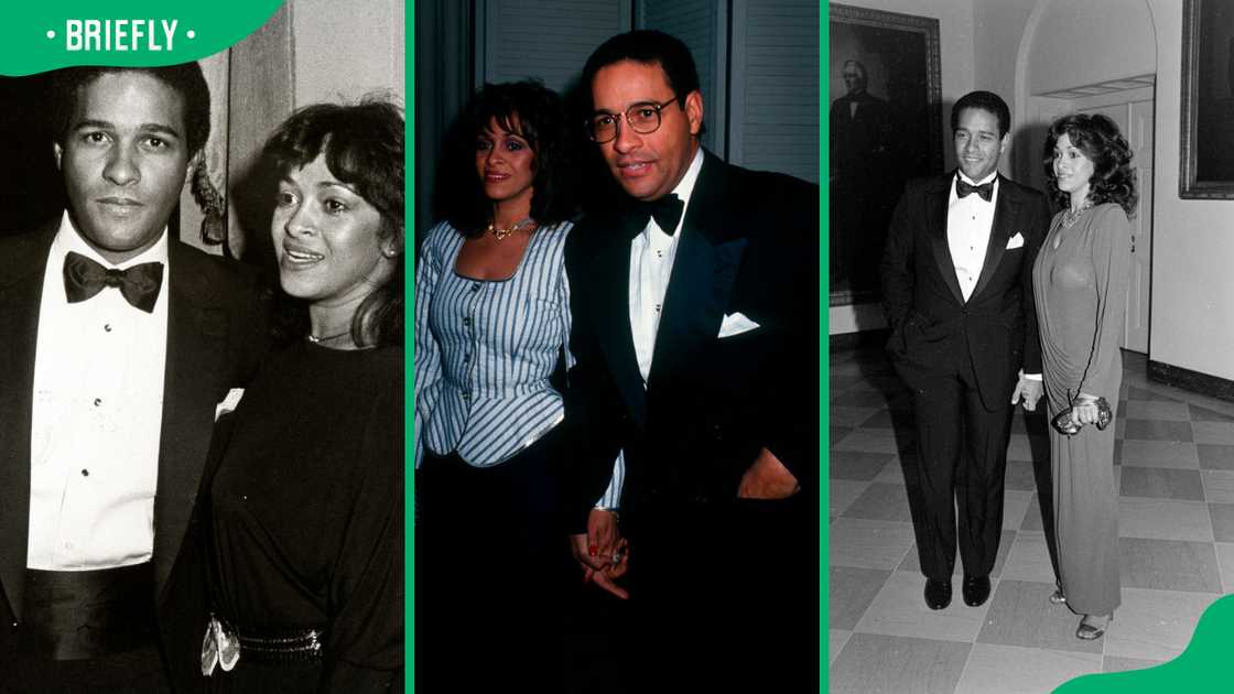 Bryant and June in 1982 (L). The duo in 1991 (C). Gumbel and Baranco in 1984 (R)