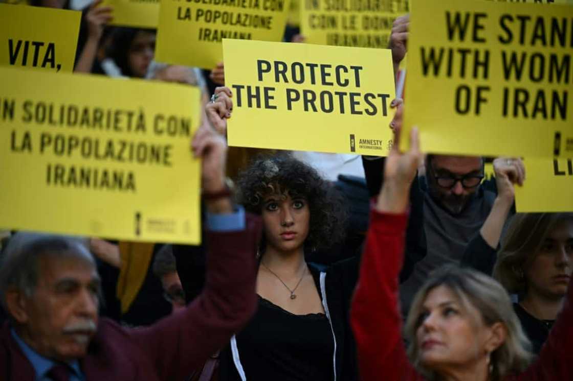 Women around the world have rallied in solidarity with the Iranian protesters Women around the world have rallied in solidarity with the Iranian protesters