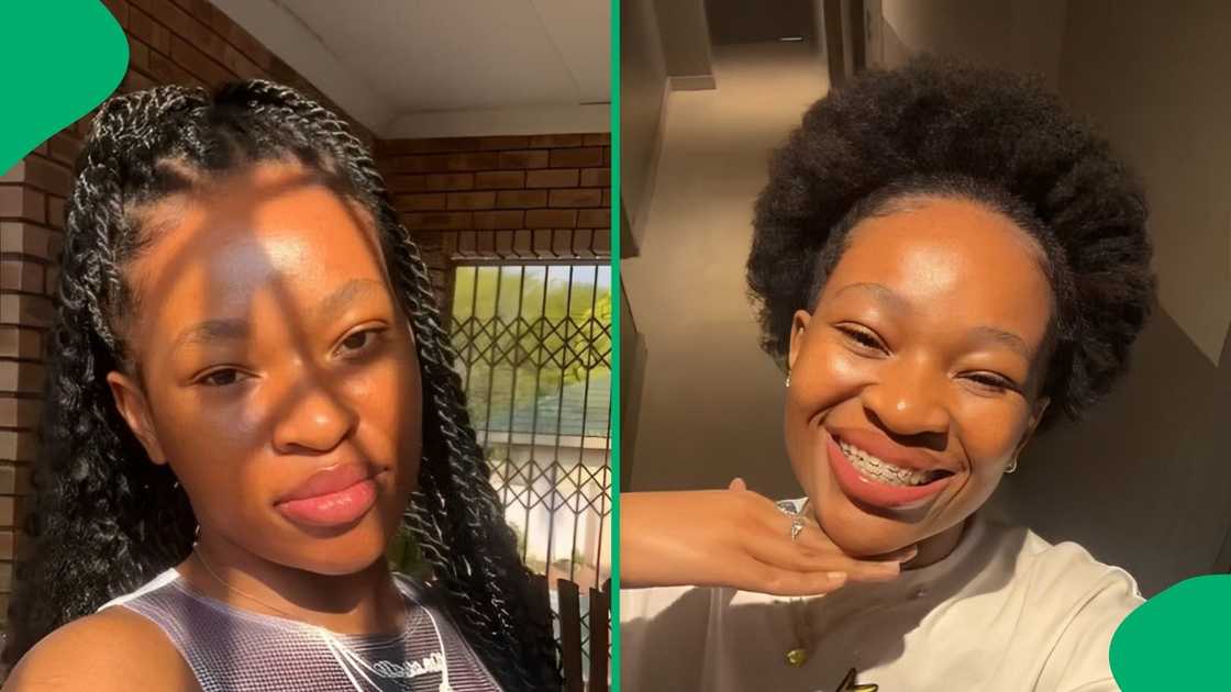 A young woman hilariously welcomed her father home. A young woman hilariously welcomed her father home.