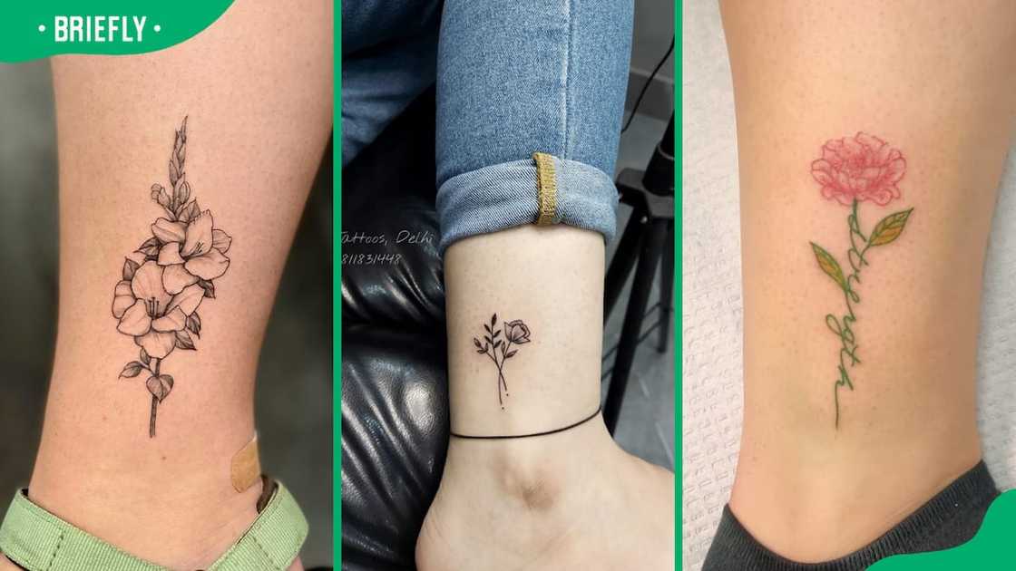 August (L), small (C) and simple flower tattoo (R) August (L), small (C) and simple flower tattoo (R)