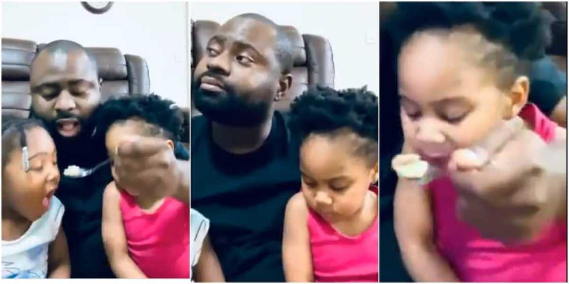 Video of dad using his daughters to "catch cruise" as he eats their cereal while they watch causes stir Video of dad using his daughters to "catch cruise" as he eats their cereal while they watch causes stir