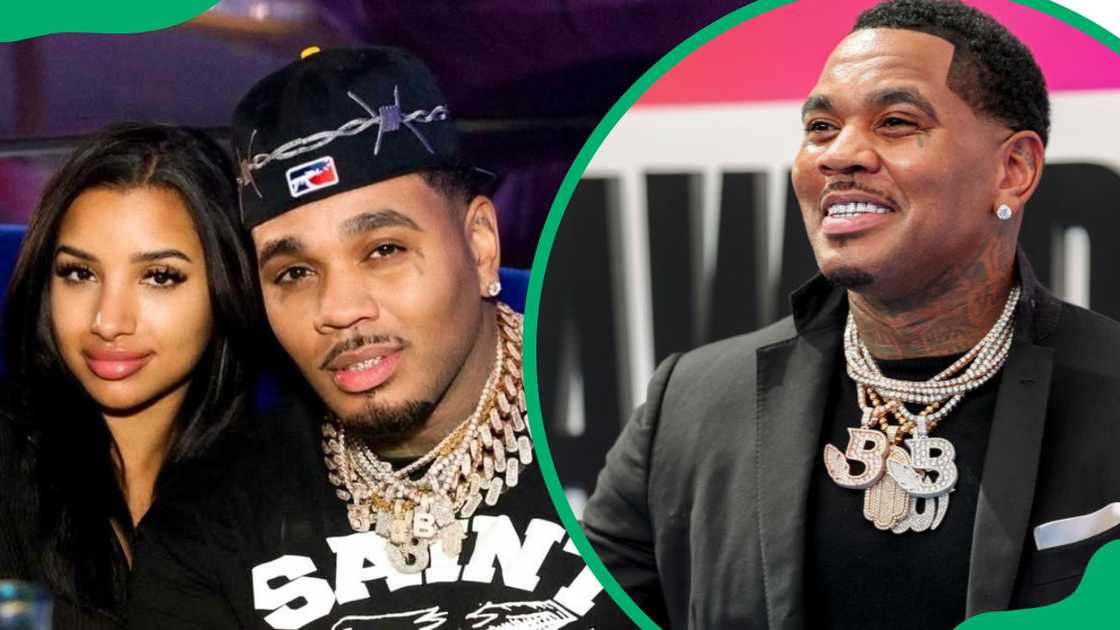 Jelenny Tejada and Kevin Gates (L). The rapper at the 2024 BET Awards (R)