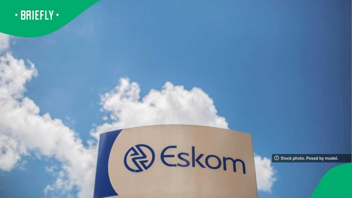 The logo of the South African electricity public utility Eskom