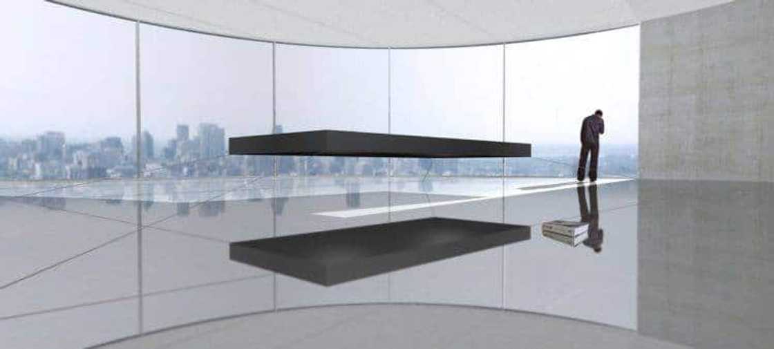 The Magnetic floating bed The Magnetic floating bed