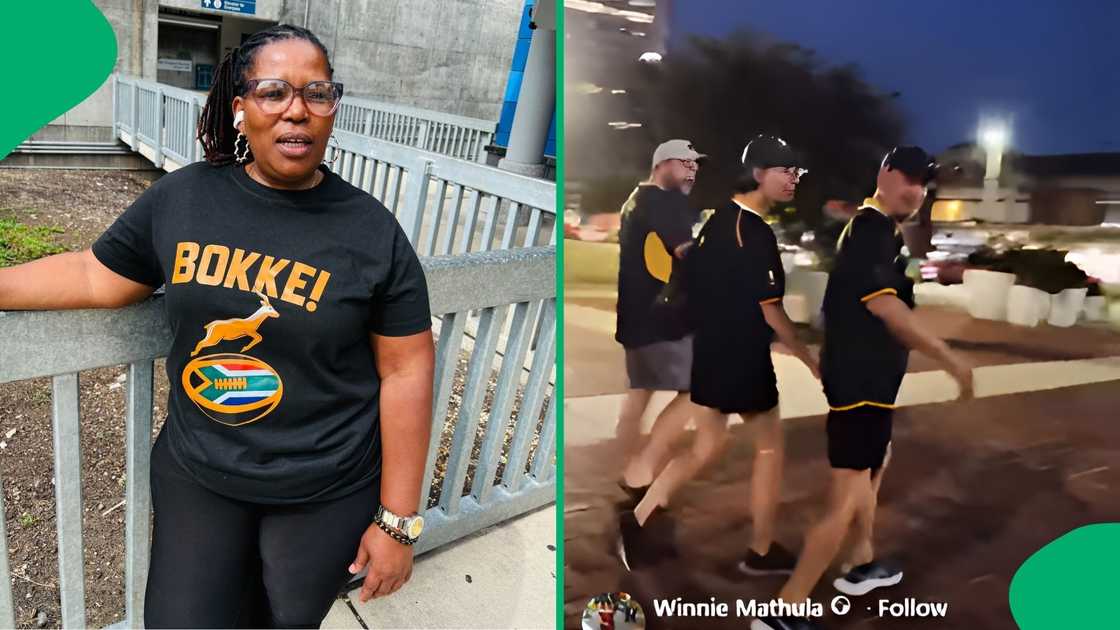 She enthusiastically greeted Bokke supporters in isiZulu while walking through the US She enthusiastically greeted Bokke supporters in isiZulu while walking through the US