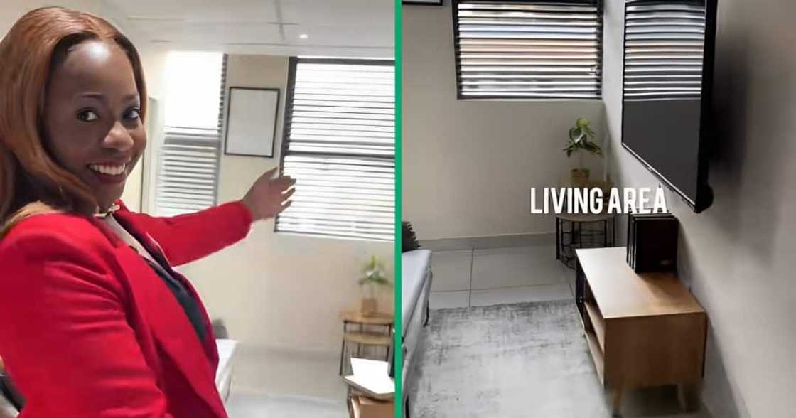 A woman showed off an affordable apartment for rental in Sandton A woman showed off an affordable apartment for rental in Sandton