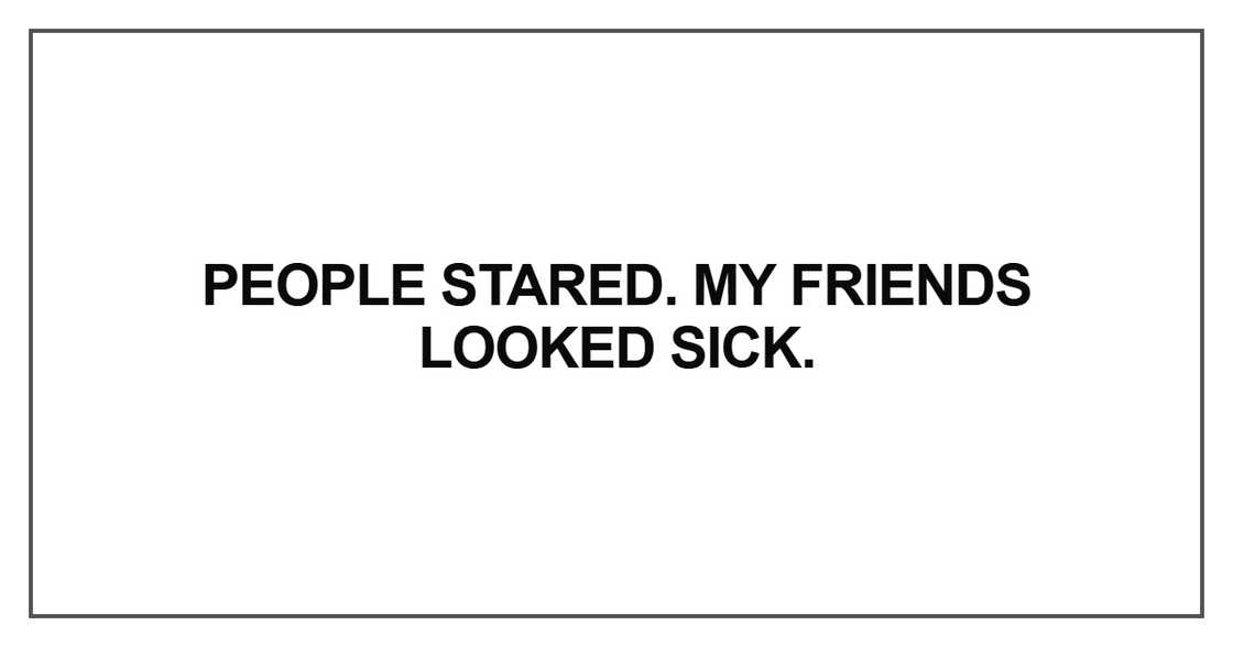 People stared