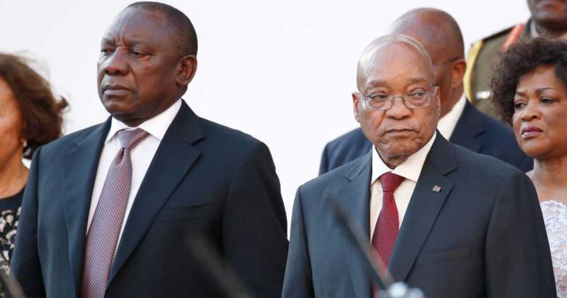 Cyril Ramaphosa and Jacob Zuma