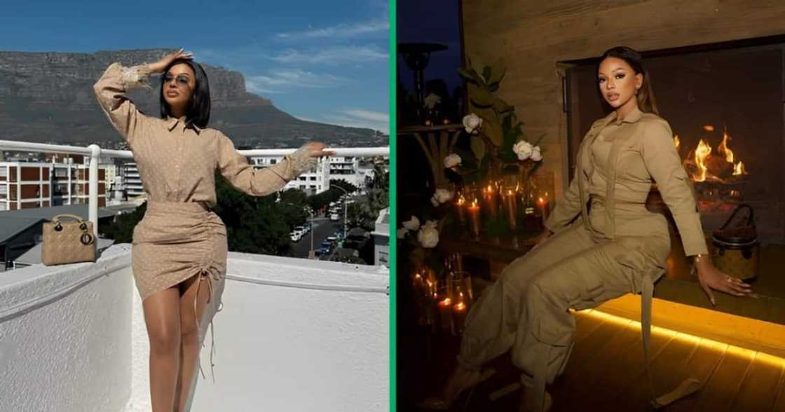 Mihlali Ndamase debuted a new hairstyle. Mihlali Ndamase debuted a new hairstyle.