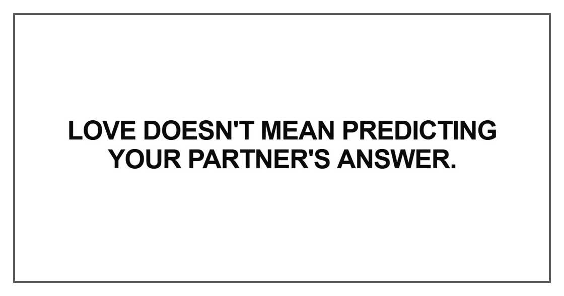 Love doesn't mean predicting Love doesn't mean predicting