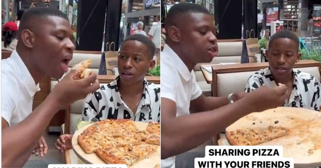 Man nats whole pizza Man nats whole pizza
