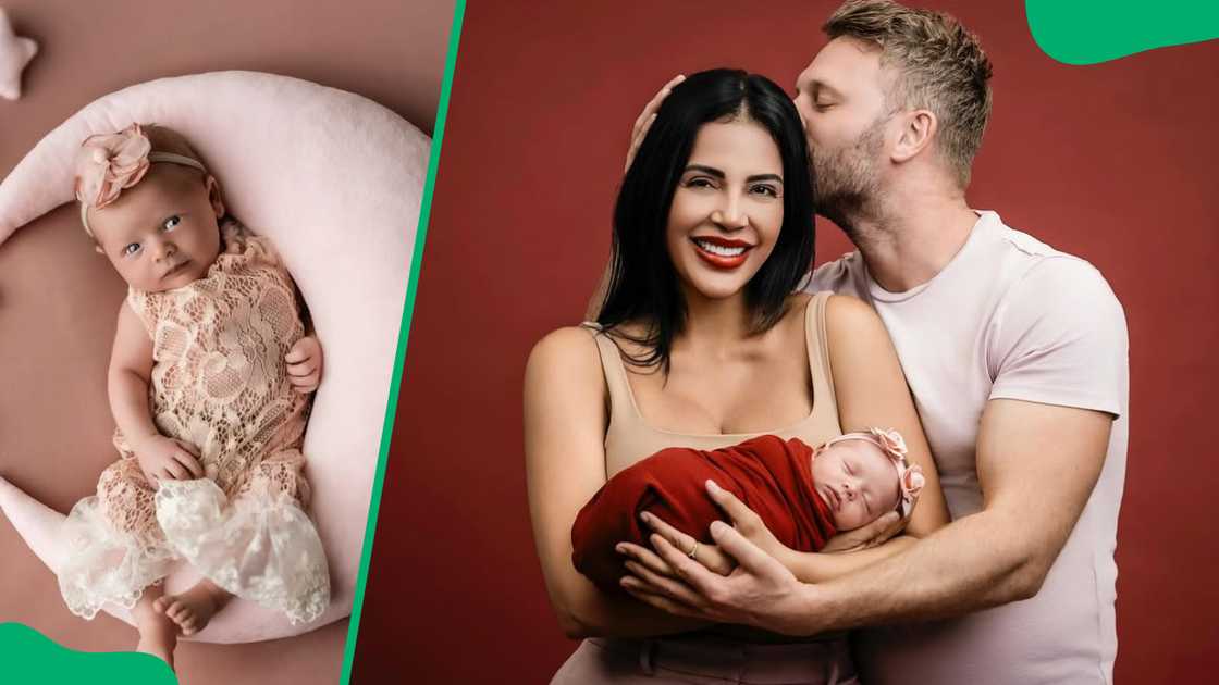 Jasmine and Matt with their baby girl, Matilda Jasmine and Matt with their baby girl, Matilda