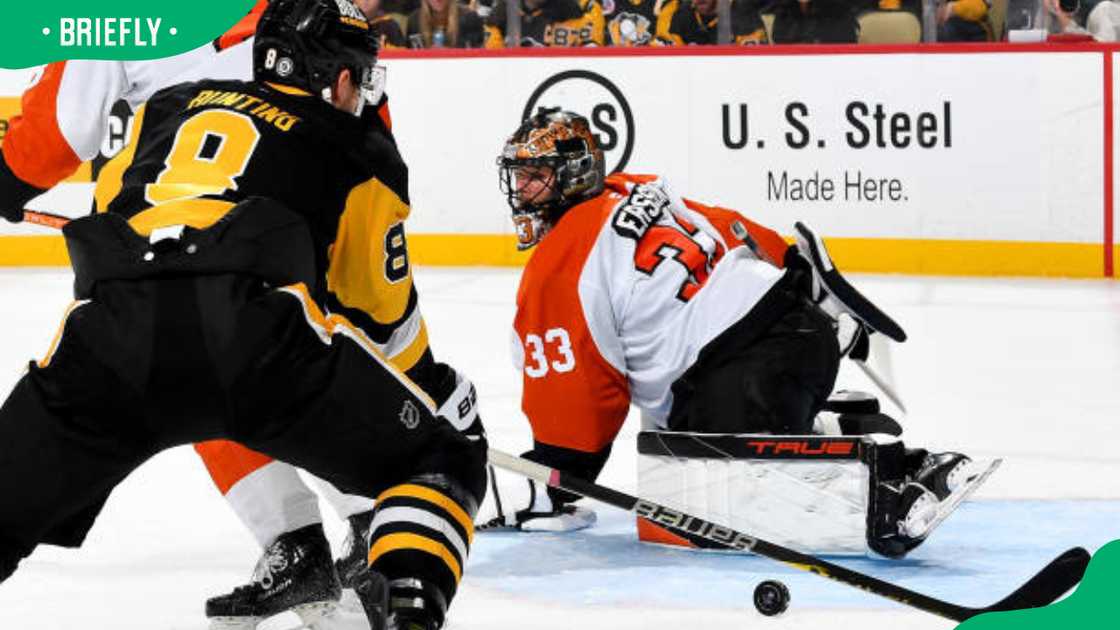 The Philadelphia Flyers in a match against the Pittsburgh Penguins The Philadelphia Flyers in a match against the Pittsburgh Penguins