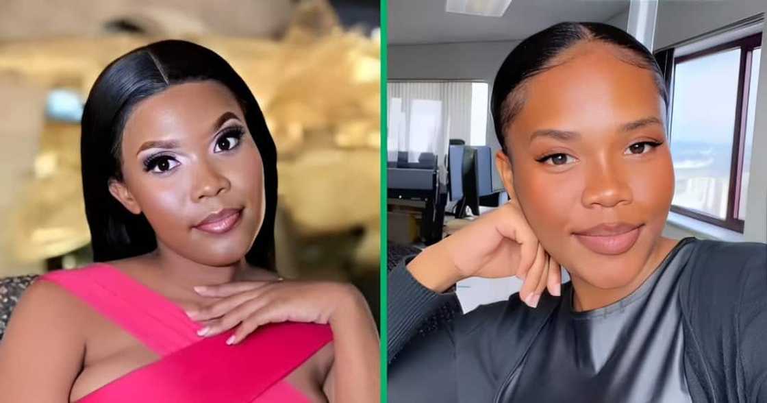 A TikTok video shows a woman hilariously cleaning her mogodu. A TikTok video shows a woman hilariously cleaning her mogodu.