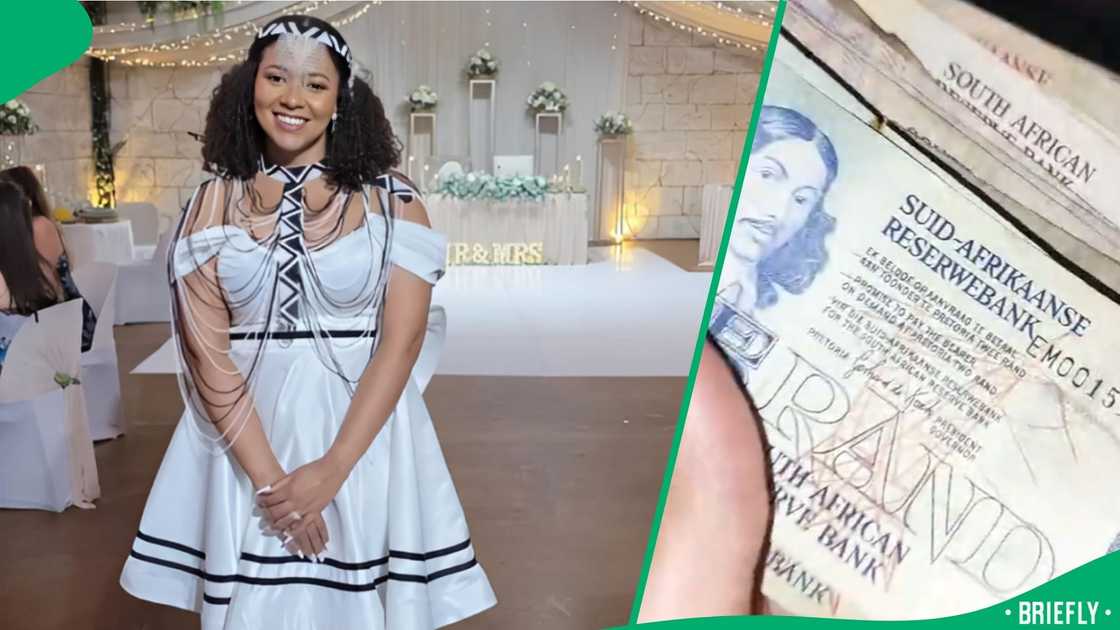 The notes varied from R2, which she said resembled Monopoly money, up to R50 The notes varied from R2, which she said resembled Monopoly money, up to R50