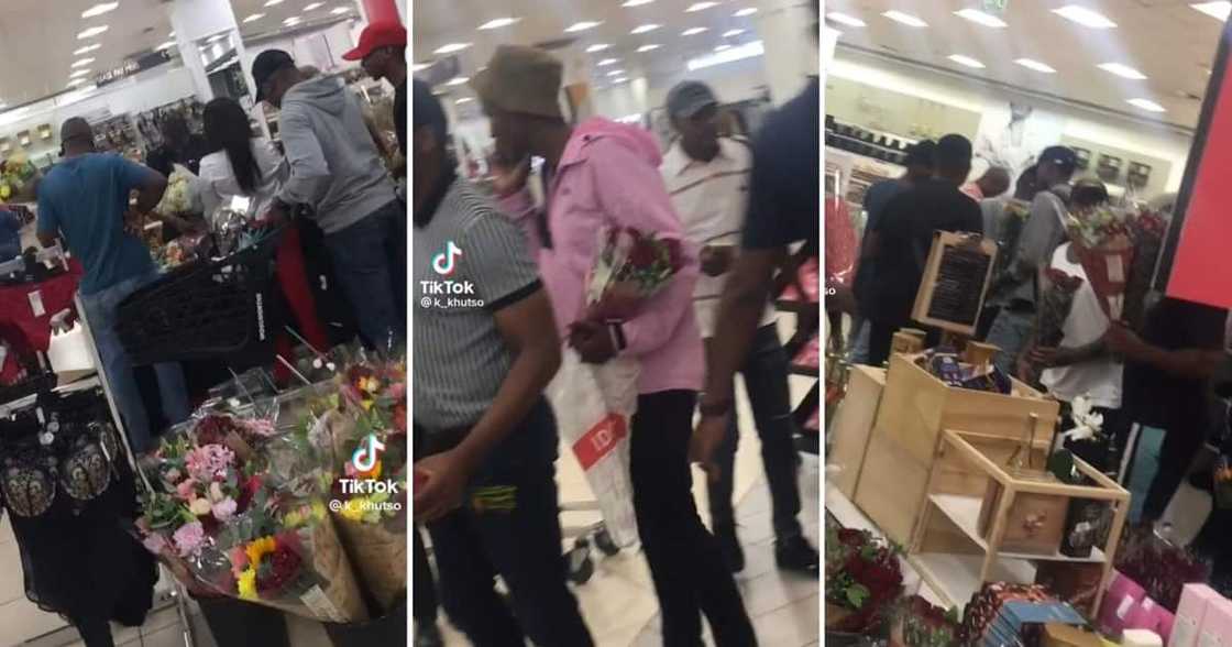 Video of Mzansi men lining up to buy roses Video of Mzansi men lining up to buy roses