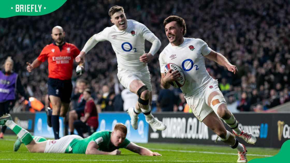 George Furbank scores at Guinness Six Nations George Furbank scores at Guinness Six Nations