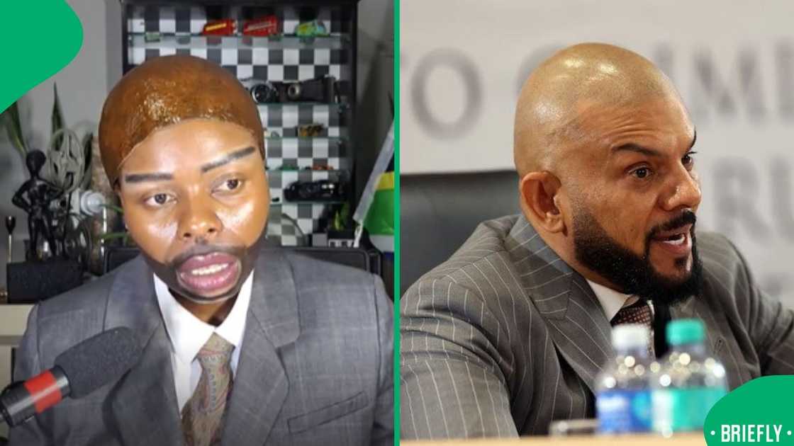 Suspended SAPS Deputy National Commissioner, Lt Gen Shadrack Sibiya on the right Suspended SAPS Deputy National Commissioner, Lt Gen Shadrack Sibiya on the right