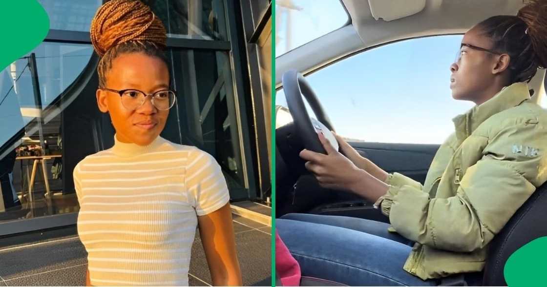 A young woman who used to take taxis now drives herself to work. A young woman who used to take taxis now drives herself to work.
