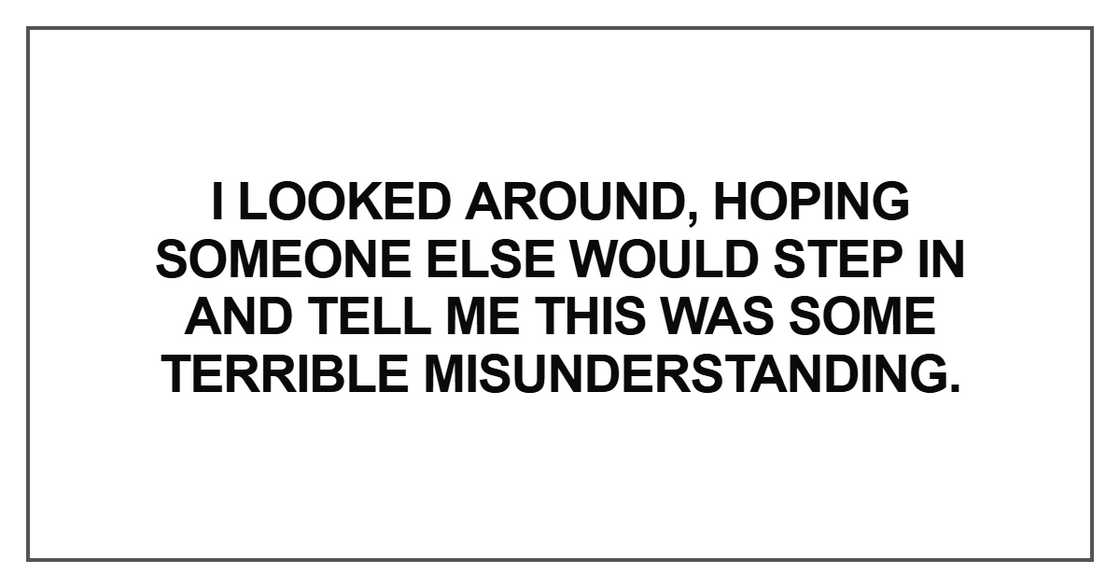 hoping someone else would step in hoping someone else would step in