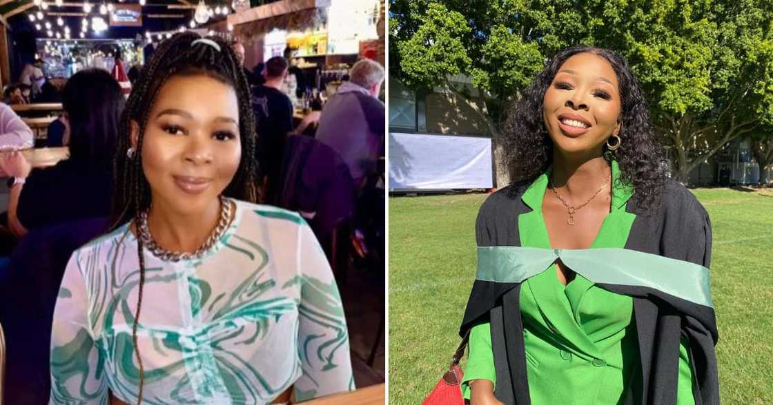 Twitter user Monkagedi Segatle on graduation day Twitter user Monkagedi Segatle on graduation day