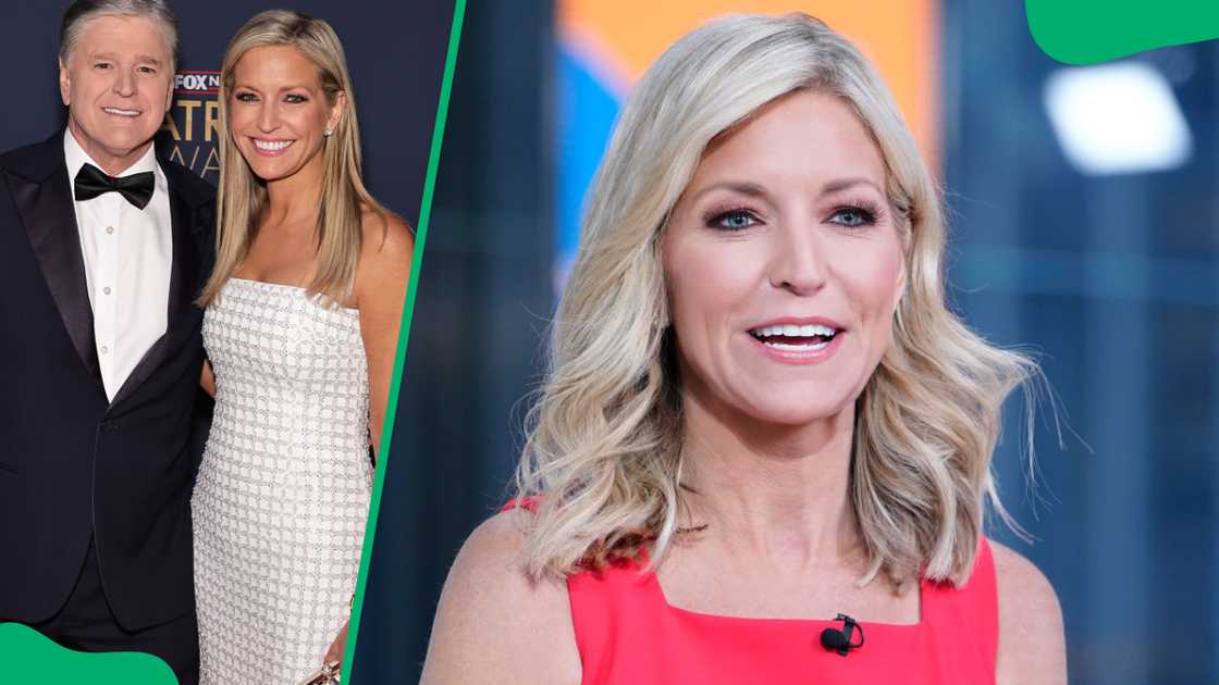 Sean Hannity and Ainsley Earhardt at the 2024 Patriot Awards (L). Ainsley Earhardt at Fox News Channel Studios in 2024 (R) Sean Hannity and Ainsley Earhardt at the 2024 Patriot Awards (L). Ainsley Earhardt at Fox News Channel Studios in 2024 (R)
