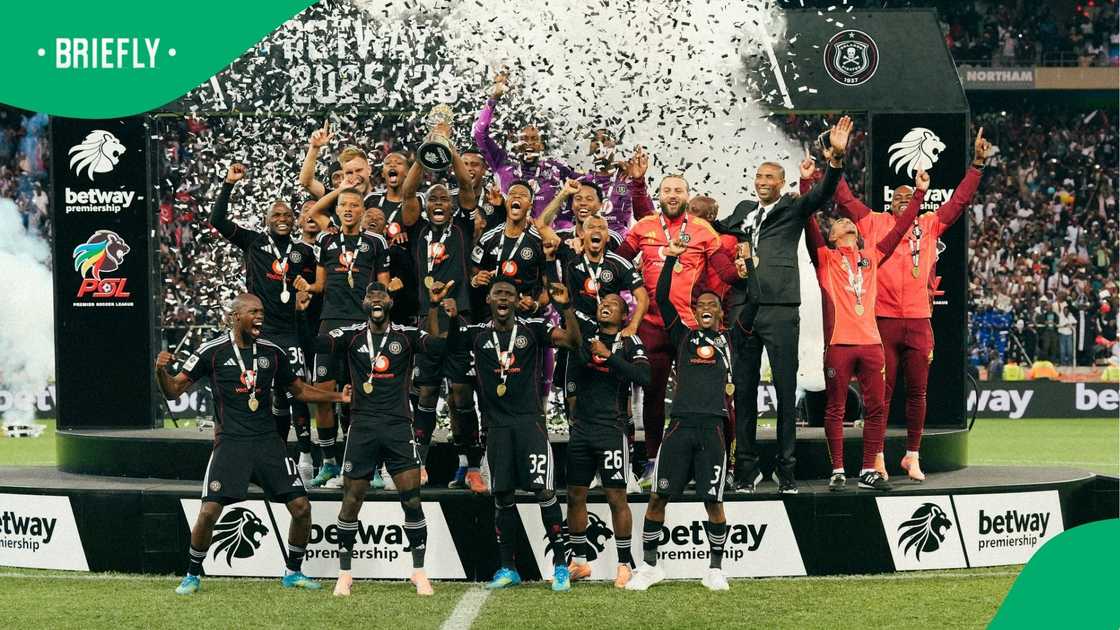 Orlando Pirates celebrate the treble