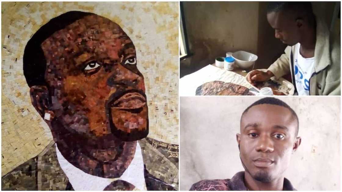 Jubilation As Akon Recognises Anambra-Born Artist After He Used Old Newspapers to Create His Photo Jubilation As Akon Recognises Anambra-Born Artist After He Used Old Newspapers to Create His Photo