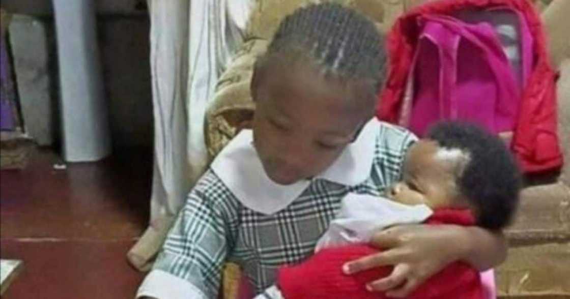 Little girl, siblings, baby, homework, schoolchild, heartwarming, viral image, trending image Little girl, siblings, baby, homework, schoolchild, heartwarming, viral image, trending image