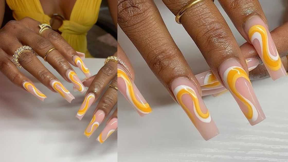 Yellow sunset aura on peach Yellow sunset aura on peach