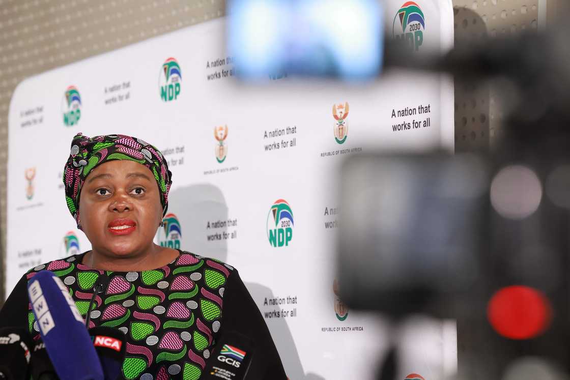 Justice Minister Mmamoloko Kubayi briefed the media on the Madlanga Commission of Inquiry