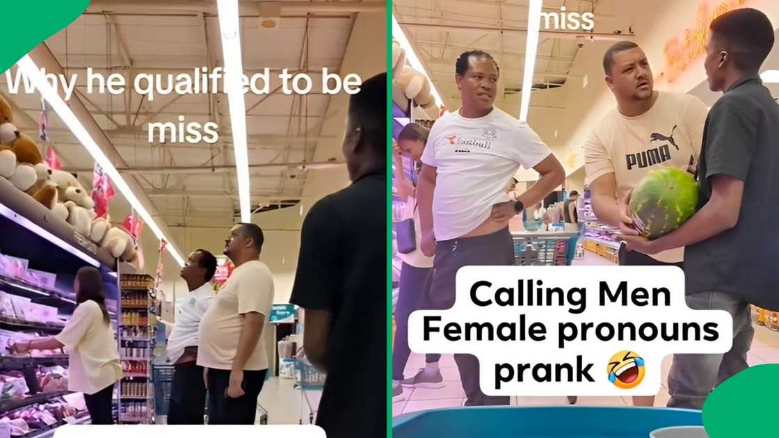 A man pranked two men by using the wrong titles to address them. A man pranked two men by using the wrong titles to address them.