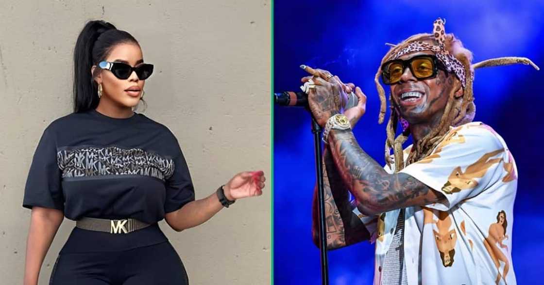 Dineo Moloisane says Lil Wayne messaged her Dineo Moloisane says Lil Wayne messaged her