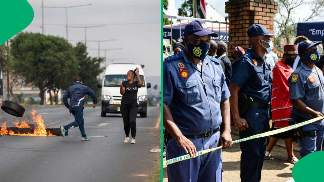 Westbury community members protested for water shortages and clashed with the South African Police Service