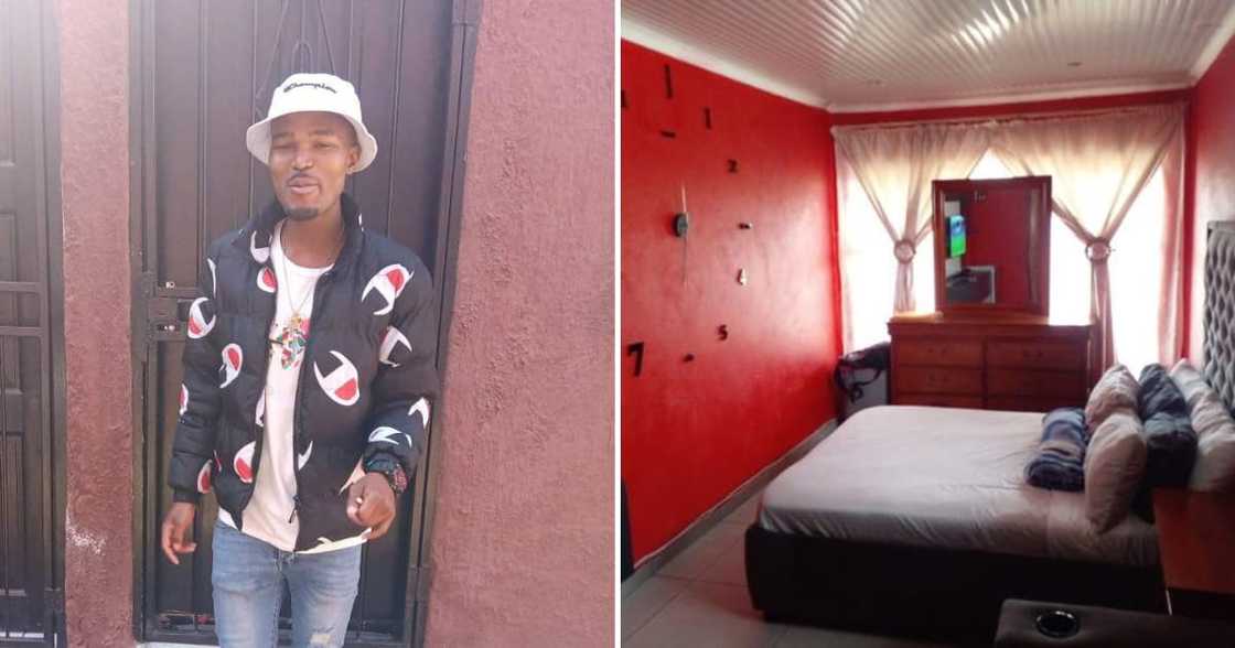 Facebook user Thabiso Anele Kewana and his red room Facebook user Thabiso Anele Kewana and his red room