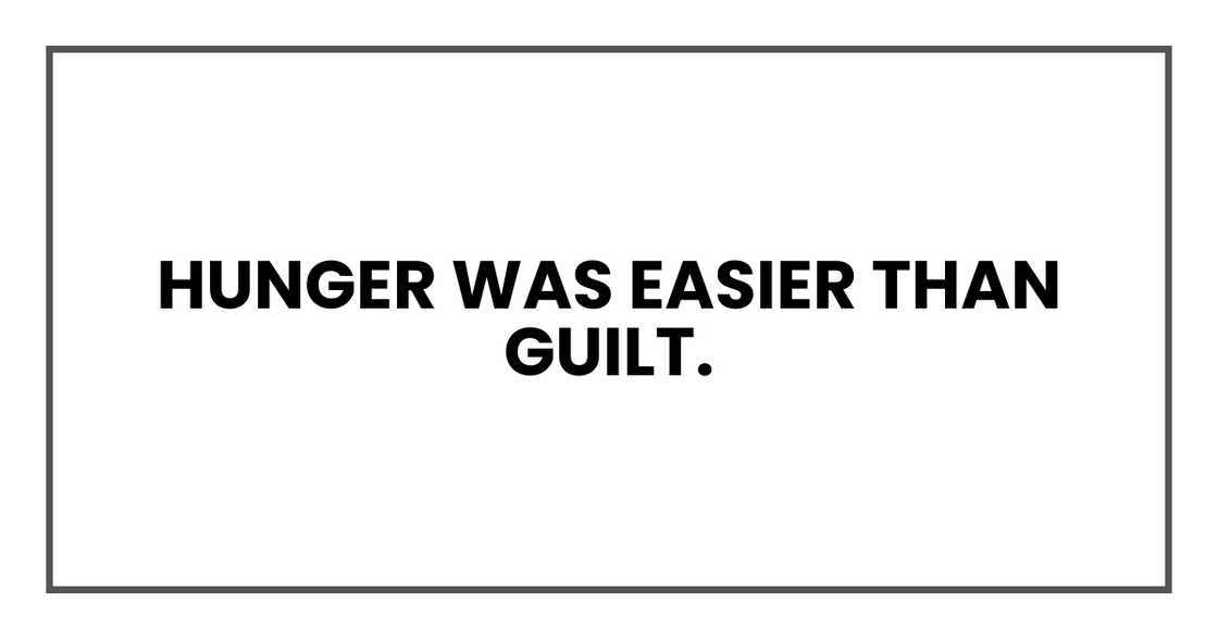 Skipping meals to keep sending money.