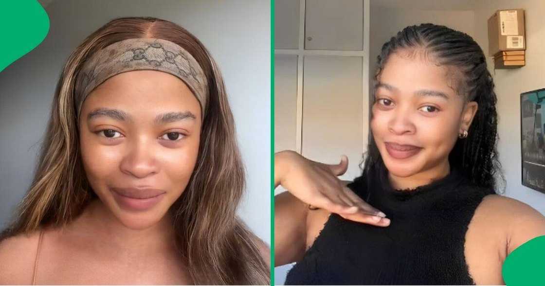 Woman shows how she used to wear her lashes. Woman shows how she used to wear her lashes.
