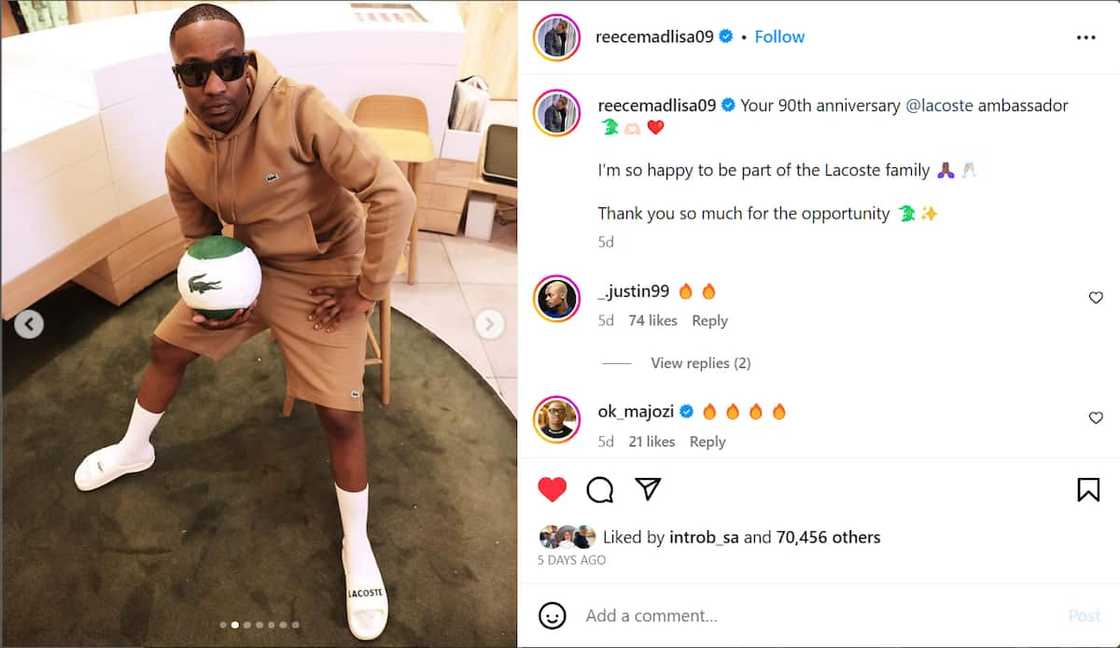 Reece Madlisa is the new Lacoste ambassador Reece Madlisa is the new Lacoste ambassador