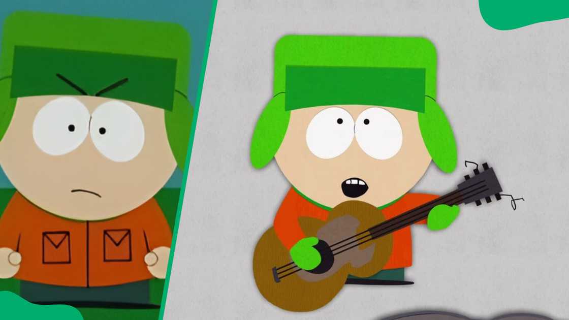 Large head animated characters from South Park Large head animated characters from South Park