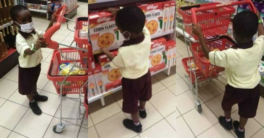Ghanaian dad shares adorable moments he takes his little boy shopping as he drops photos Ghanaian dad shares adorable moments he takes his little boy shopping as he drops photos