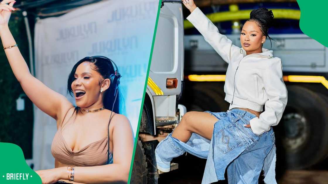 Cyan Boujee shades Thuli P after falling on stage