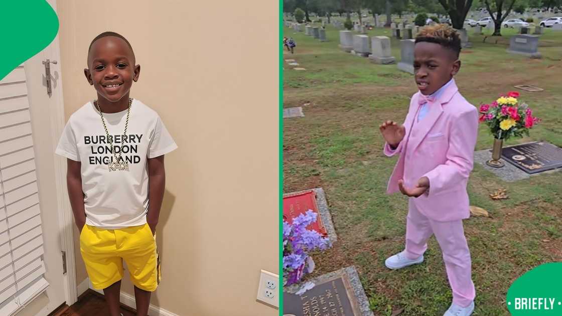 The pair had visited the mom's grave as per the little boy's request