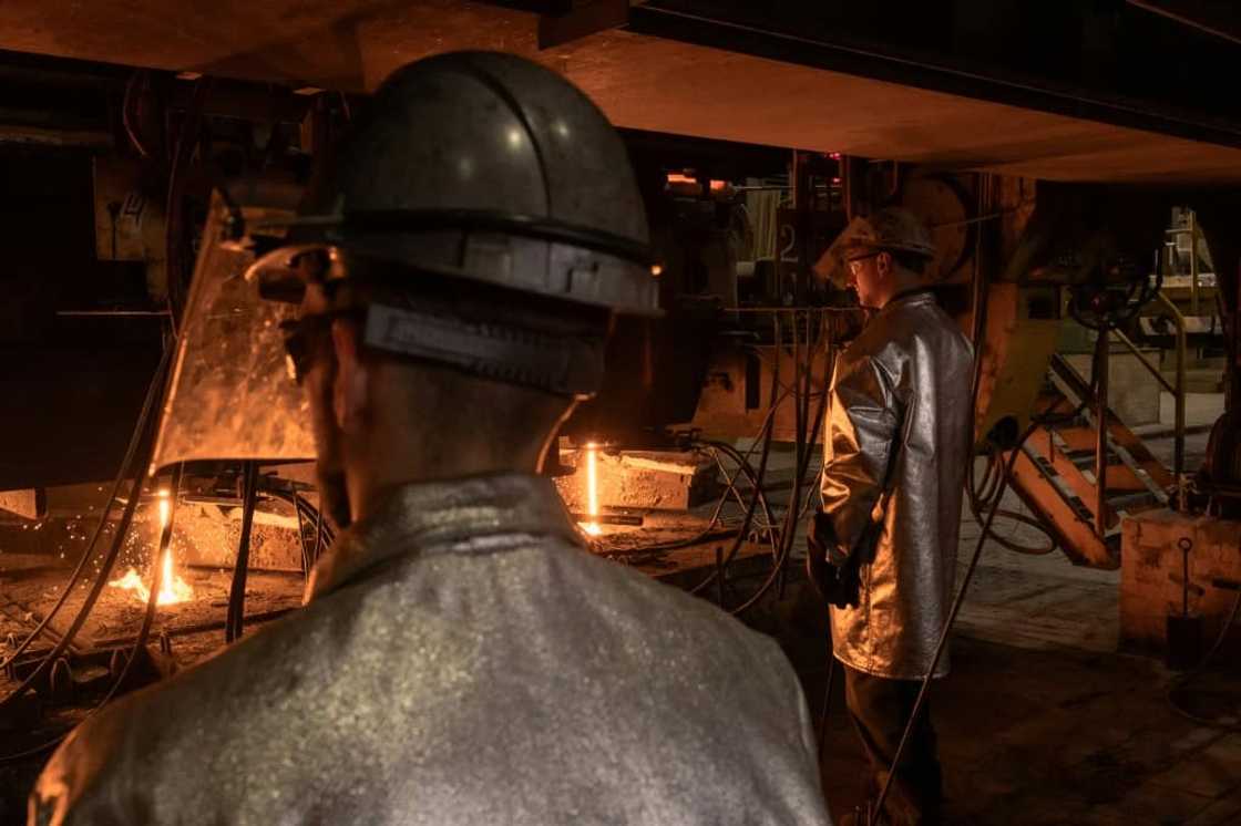 An employee wearing a protective gear at the ArcelorMittal steel plant, in Kryvyi Rig An employee wearing a protective gear at the ArcelorMittal steel plant, in Kryvyi Rig