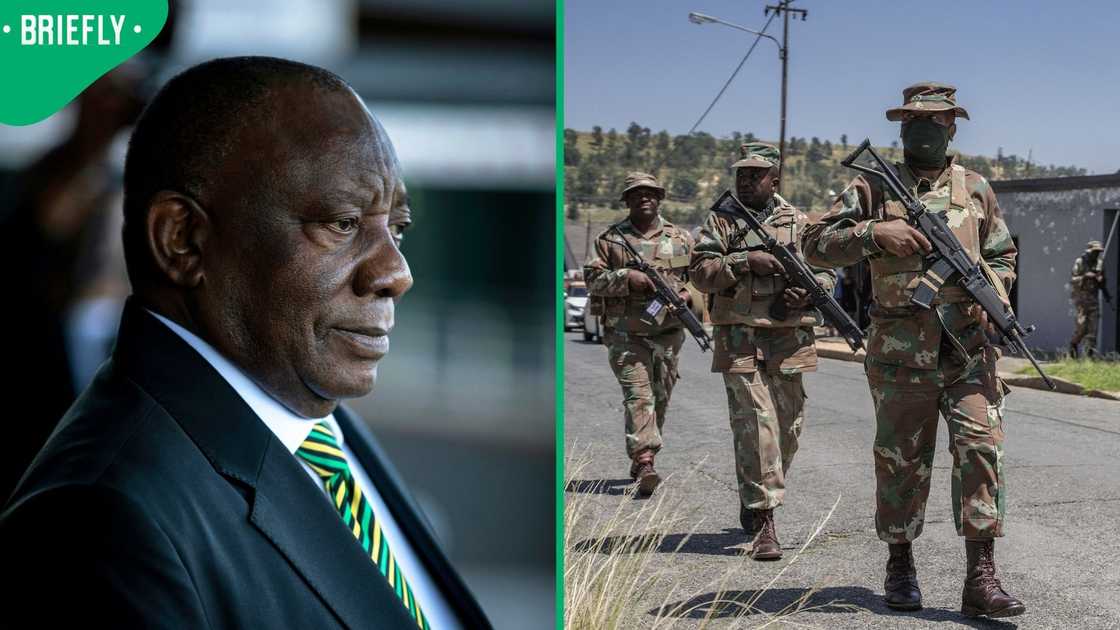 President Cyril Ramaphosa has authorised the deployment of 2,200 SANDF soldiers President Cyril Ramaphosa has authorised the deployment of 2,200 SANDF soldiers