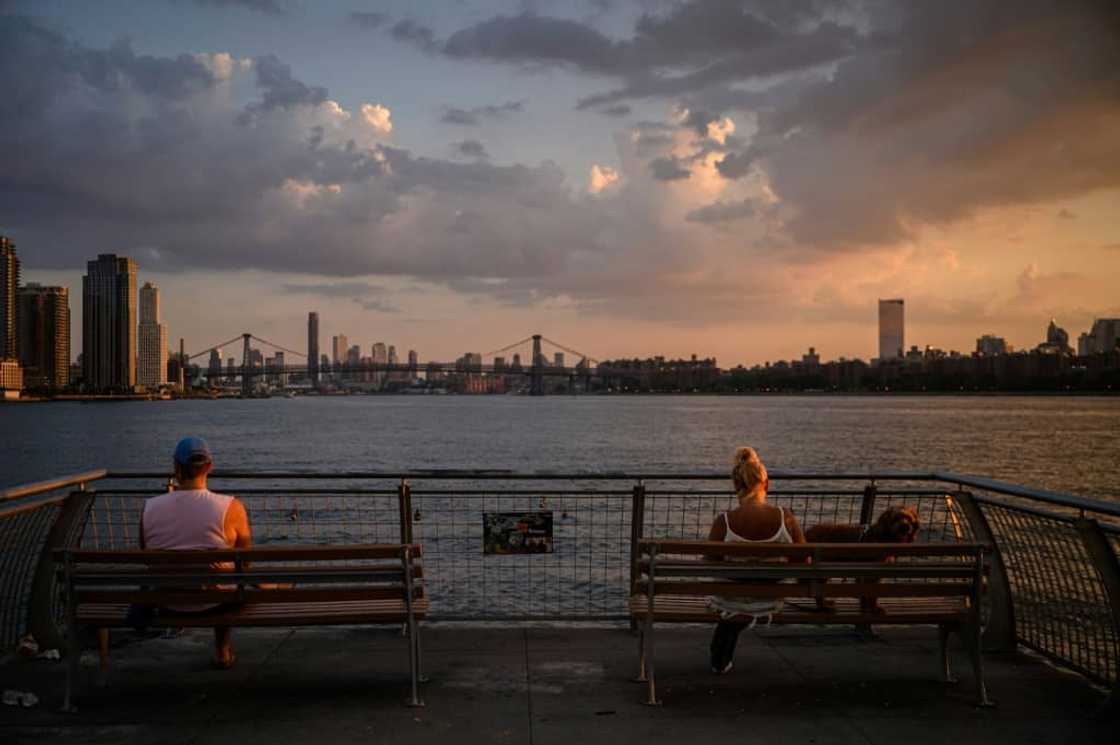 Families in Manhattan (skyline seen from Brooklyn on August 2, 2022) spend some 55 percent of their income on rent Families in Manhattan (skyline seen from Brooklyn on August 2, 2022) spend some 55 percent of their income on rent